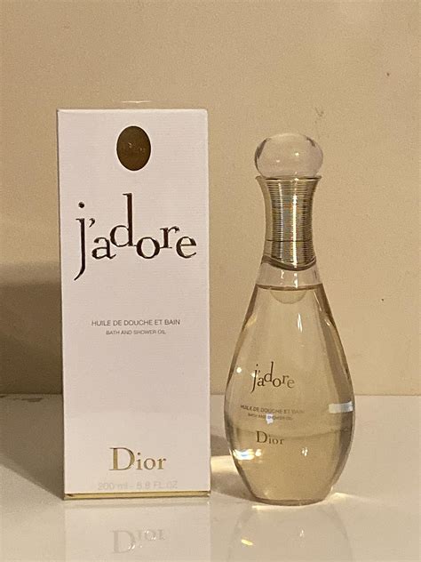 j'adore shower and bath oil